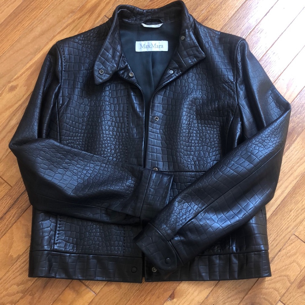 MaxMara genuine leather jacket size 8